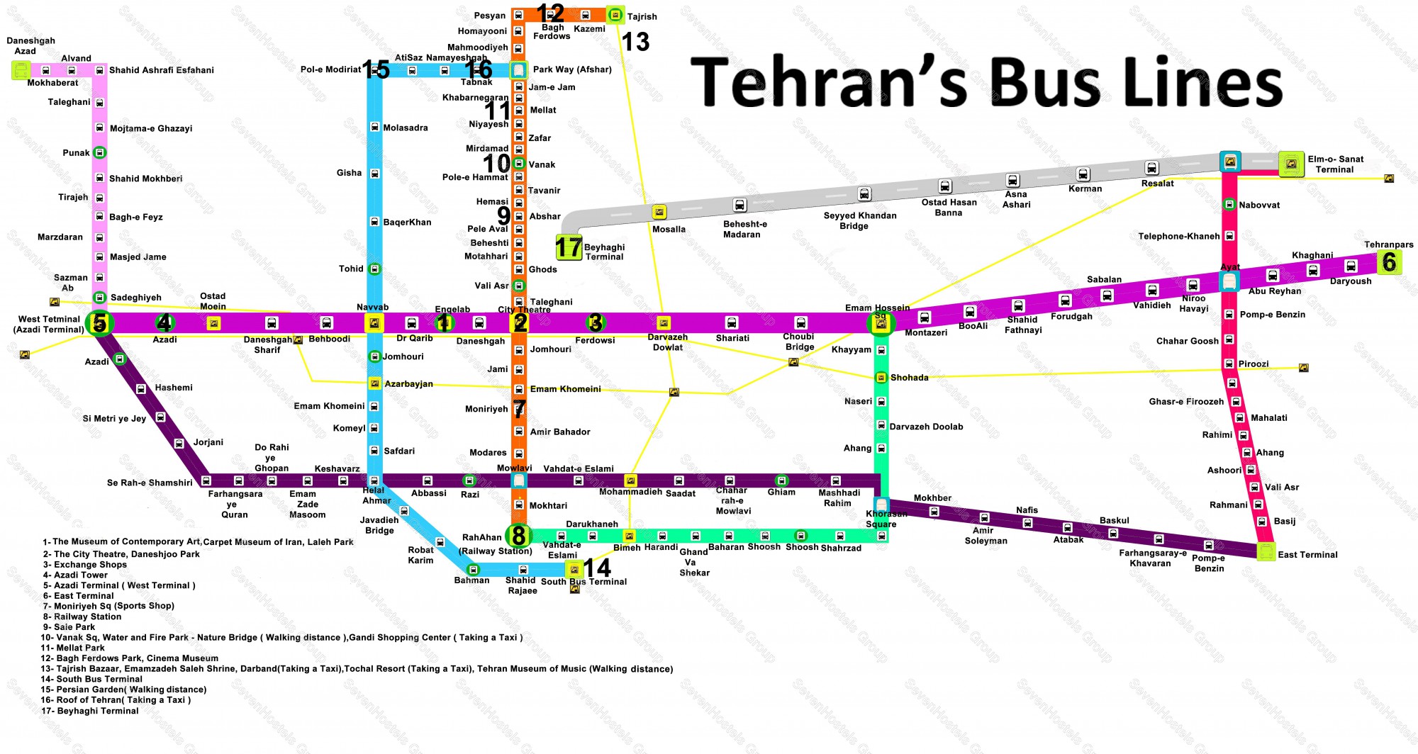 Tehran's Bus Lines